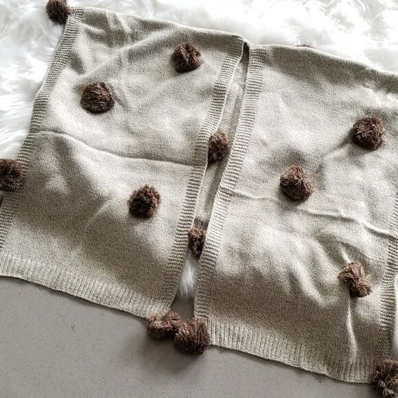 Tan Pom Pom Wrap - Picture 9 of 10
